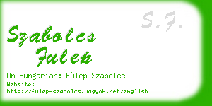 szabolcs fulep business card